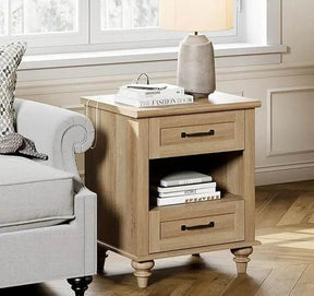 Minimalist Modern Charging Nightstand With USB Ports - Omega Lifestyles