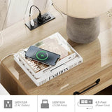 Minimalist Modern Charging Nightstand With USB Ports - Omega Lifestyles