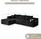 Modular Cloud Sectional Sofa With Removable Cover - Omega Lifestyles