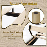 Velvet Upholstered Queen Platform Bed Frame With Headboard - Omega Lifestyles