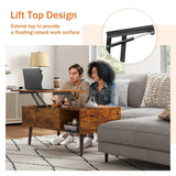 Adjustable Lift Top Living Room Coffee Table With Storage - Omega Lifestyles