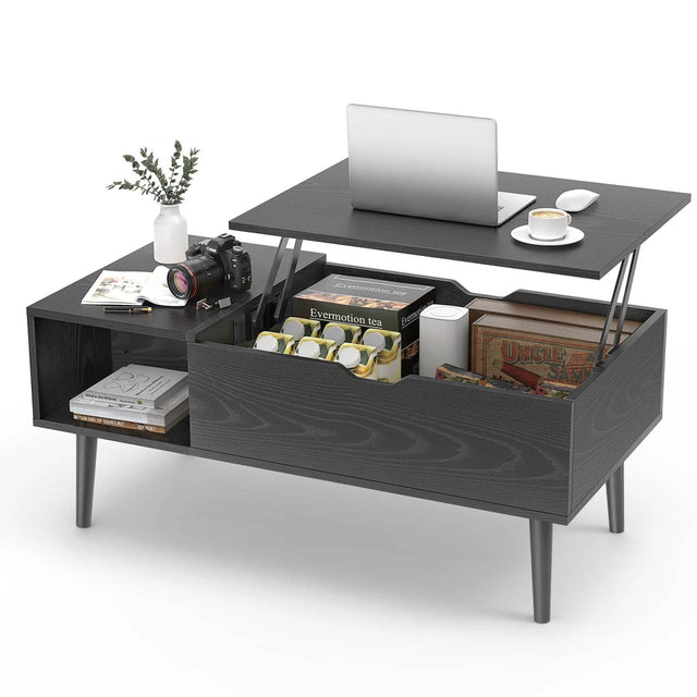 Adjustable Lift Top Living Room Coffee Table With Storage - Omega Lifestyles
