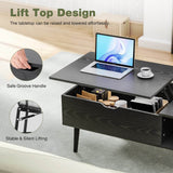 Adjustable Lift Top Living Room Coffee Table With Storage - Omega Lifestyles