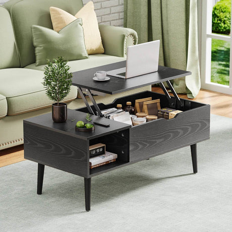 Adjustable Lift Top Living Room Coffee Table With Storage - Omega Lifestyles