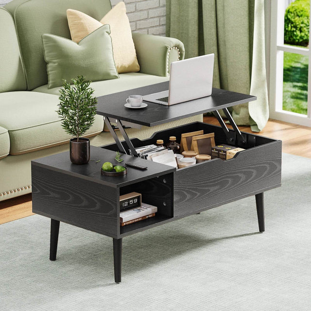 Adjustable Lift Top Living Room Coffee Table With Storage - Omega Lifestyles