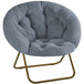 Cozy Foldable Saucer Living Room Fabric Chair - Omega Lifestyles