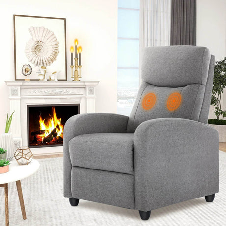 Fabric Upholstered Adjustable Massage Recliner Chair - Omega Lifestyles