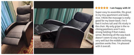 Fabric Upholstered Adjustable Massage Recliner Chair - Omega Lifestyles