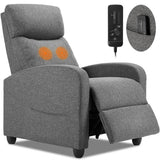 Fabric Upholstered Adjustable Massage Recliner Chair - Omega Lifestyles