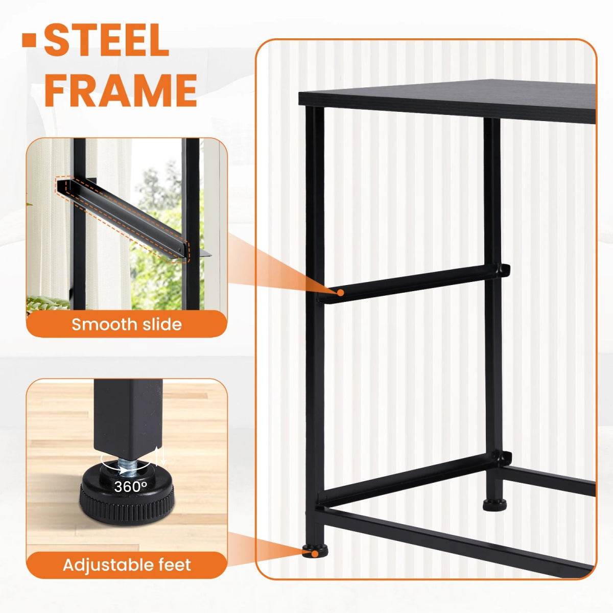 Minimalist Modern Multipurpose Nightstand With Fabric Drawers - Omega Lifestyles