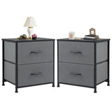 Minimalist Modern Multipurpose Nightstand With Fabric Drawers - Omega Lifestyles