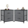 Minimalist Modern Multipurpose Nightstand With Fabric Drawers - Omega Lifestyles