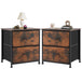 Minimalist Modern Multipurpose Nightstand With Fabric Drawers - Omega Lifestyles