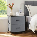 Minimalist Modern Multipurpose Nightstand With Fabric Drawers - Omega Lifestyles