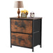 Minimalist Modern Multipurpose Nightstand With Fabric Drawers - Omega Lifestyles