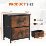 Minimalist Modern Multipurpose Nightstand With Fabric Drawers - Omega Lifestyles