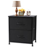 Minimalist Modern Multipurpose Nightstand With Fabric Drawers - Omega Lifestyles