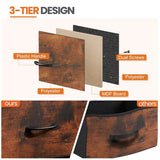 Minimalist Modern Multipurpose Nightstand With Fabric Drawers - Omega Lifestyles