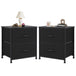 Minimalist Modern Multipurpose Nightstand With Fabric Drawers - Omega Lifestyles