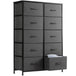 Multifunction Fabric Dresser With 10 Drawers Storage Cabinet - Omega Lifestyles