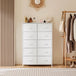 Multifunction Fabric Dresser With 10 Drawers Storage Cabinet - Omega Lifestyles