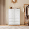 Multifunction Fabric Dresser With 10 Drawers Storage Cabinet - Omega Lifestyles