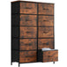 Multifunction Fabric Dresser With 10 Drawers Storage Cabinet - Omega Lifestyles