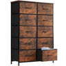 Multifunction Fabric Dresser With 10 Drawers Storage Cabinet - Omega Lifestyles