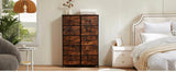 Multifunction Fabric Dresser With 10 Drawers Storage Cabinet - Omega Lifestyles