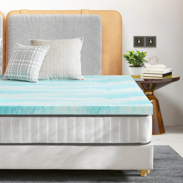Soft Cooling Gel-Infused Memory Foam Mattress Topper - Omega Lifestyles