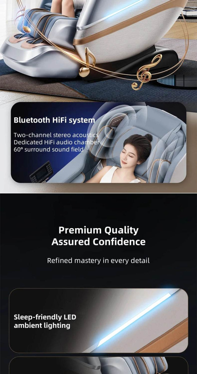 4D Zero Gravity Dual SL Track Full Body Massage Chair - Omega Lifestyles