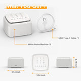 White Noise Machine with 30 Soothing Sounds and Warm Light - Sleep Galleria