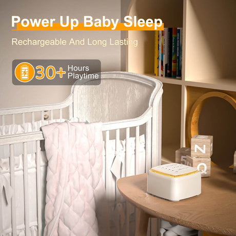 White Noise Machine with 30 Soothing Sounds and Warm Light - Sleep Galleria