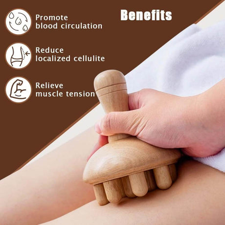 Wooden Mushroom Shape Wood Therapy Massage Tool - Sleep Galleria