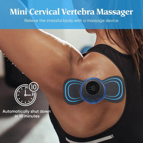 EMS Electric Portable Neck And Back Massager Device - Sleep Galleria