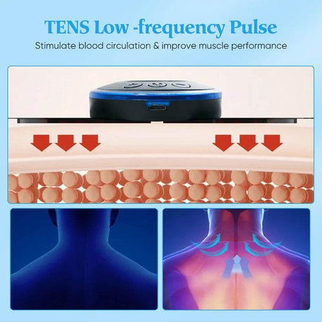 EMS Electric Portable Neck And Back Massager Device - Sleep Galleria