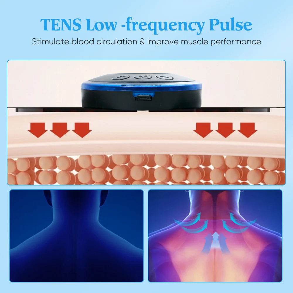 EMS Electric Portable Neck And Back Massager Device - Sleep Galleria