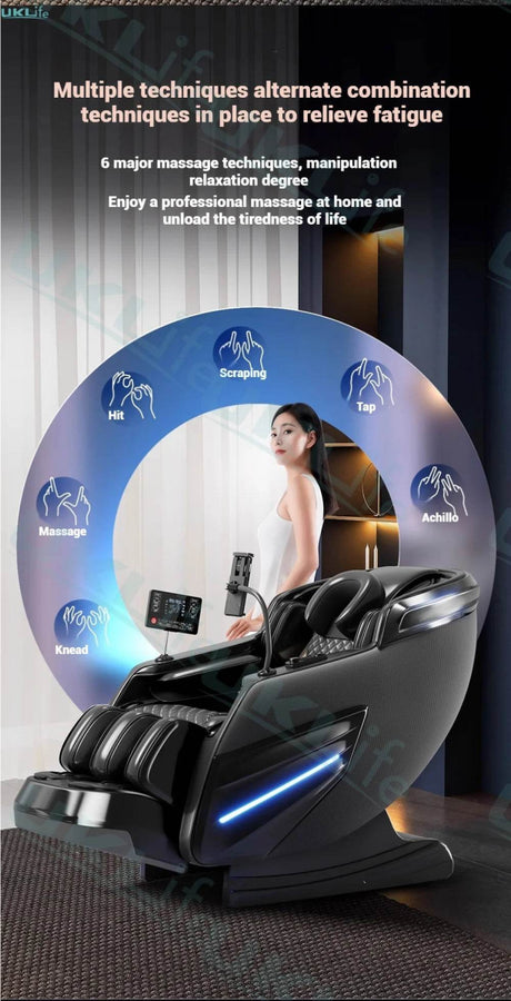 4D Jade Shiatsu Zero Gravity Massage Chair With Bluetooth - Omega Lifestyles