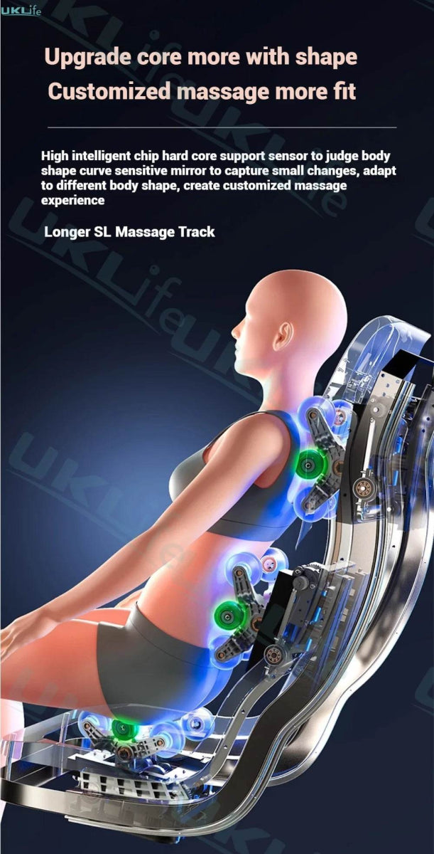 4D Jade Shiatsu Zero Gravity Massage Chair With Bluetooth - Omega Lifestyles