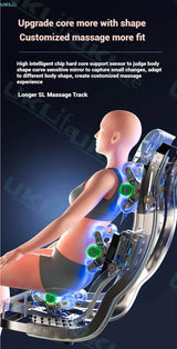 4D Jade Shiatsu Zero Gravity Massage Chair With Bluetooth - Omega Lifestyles