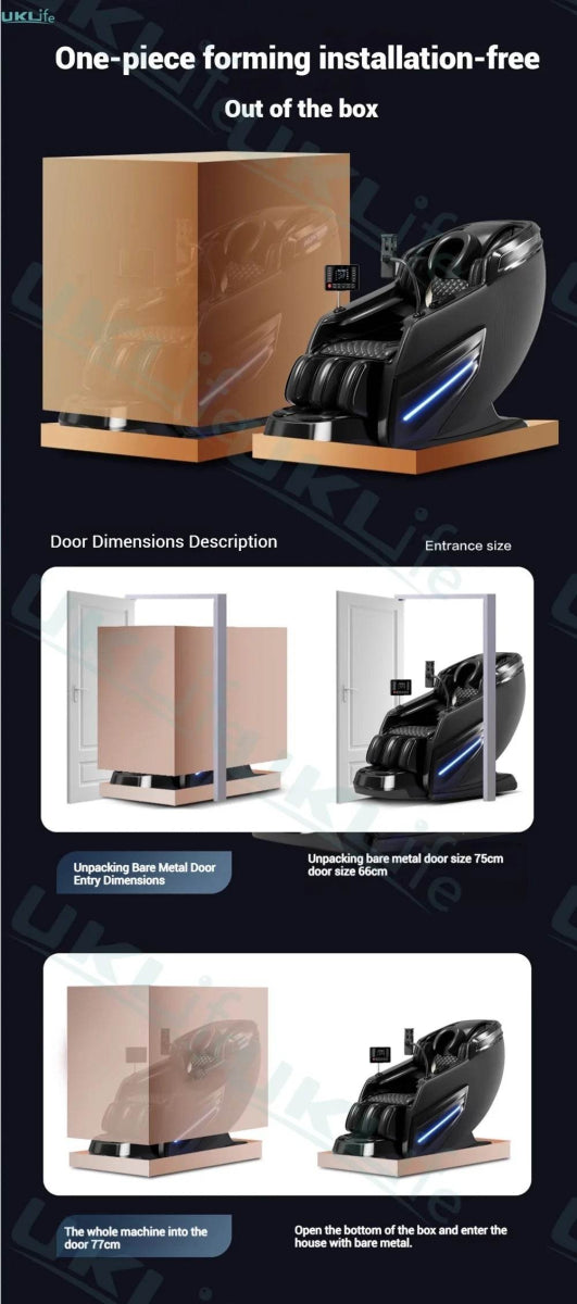 4D Jade Shiatsu Zero Gravity Massage Chair With Bluetooth - Omega Lifestyles