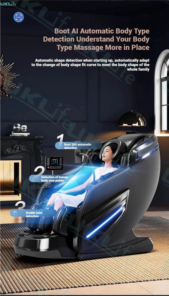 4D Jade Shiatsu Zero Gravity Massage Chair With Bluetooth - Omega Lifestyles