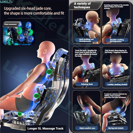 4D Jade Shiatsu Zero Gravity Massage Chair With Bluetooth - Omega Lifestyles