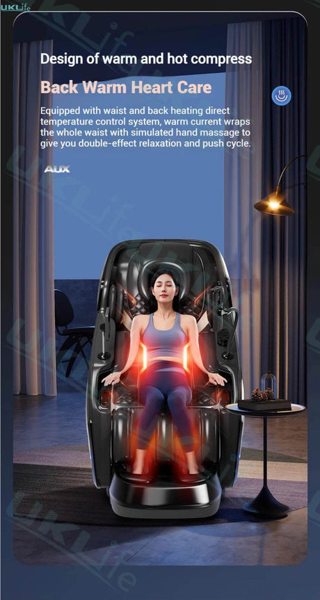 4D Jade Shiatsu Zero Gravity Massage Chair With Bluetooth - Omega Lifestyles