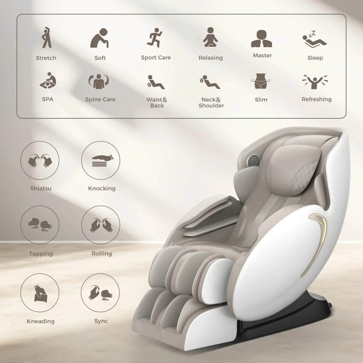 4D SL Airbag Zero Gravity Full Body Massage Chair - Omega Lifestyles