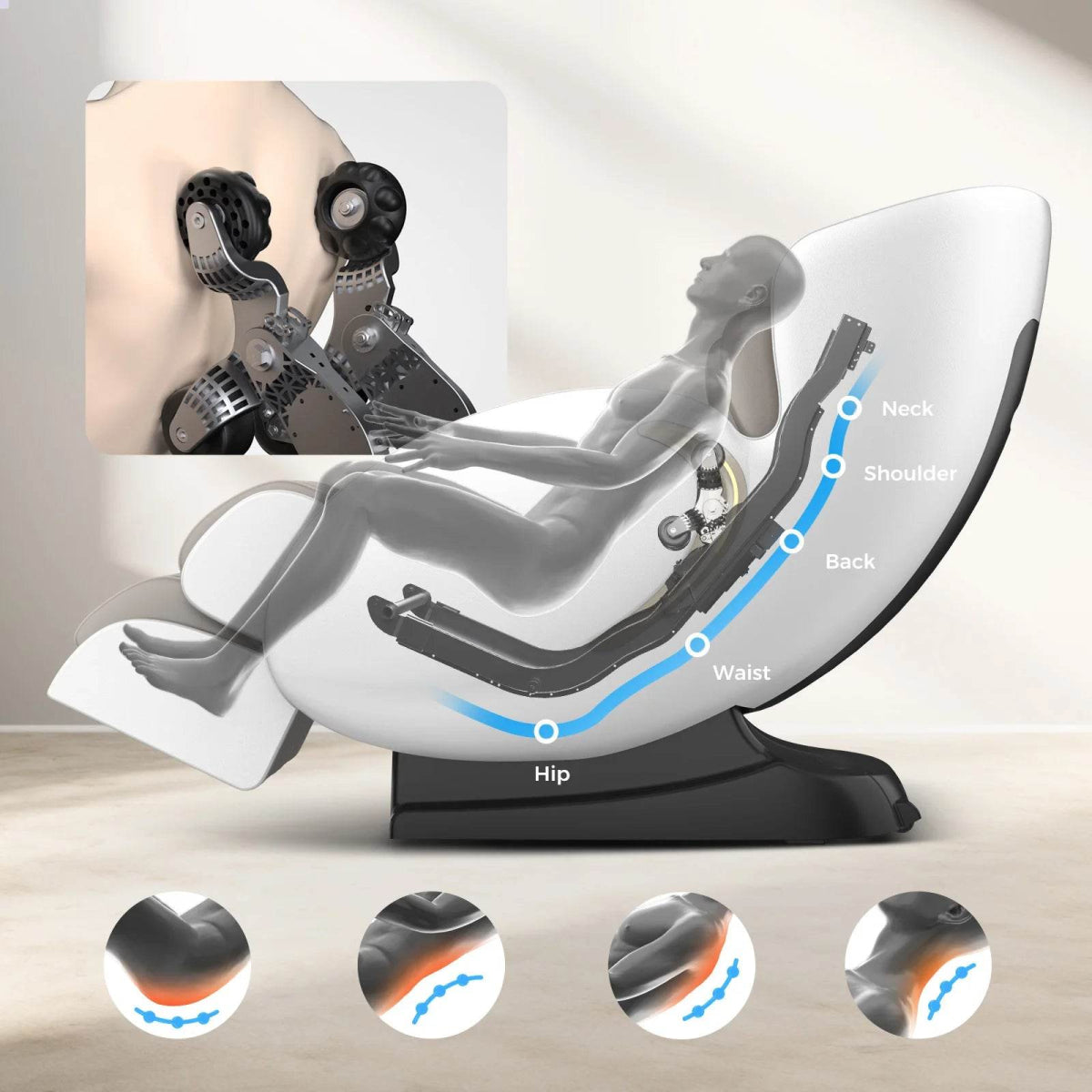 4D SL Airbag Zero Gravity Full Body Massage Chair - Omega Lifestyles