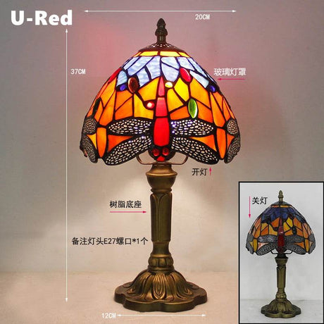 Retro Stained Glass Mediterranean Style Table Lamp - Sleep Galleria