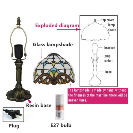 Retro Stained Glass Mediterranean Style Table Lamp - Sleep Galleria