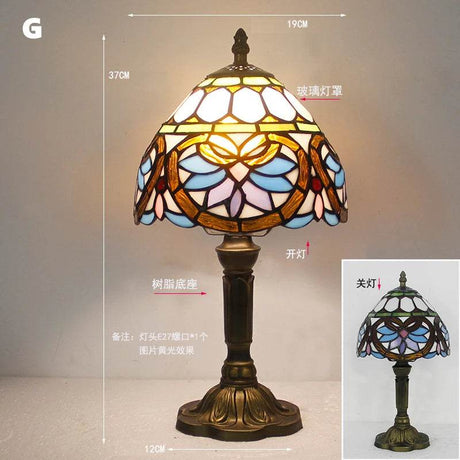 Retro Stained Glass Mediterranean Style Table Lamp - Sleep Galleria