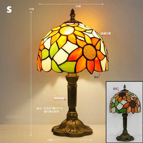 Retro Stained Glass Mediterranean Style Table Lamp - Sleep Galleria